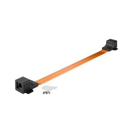 RJ45 průchodka oknem, velmi plochá (0,3mm) 8 pin F/F, 25cm délka