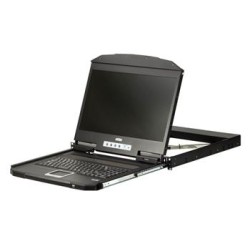 ATEN ultra short console, 18.5" LED LCD, rack 19", klávesnice, touchpad, HDMI/USB