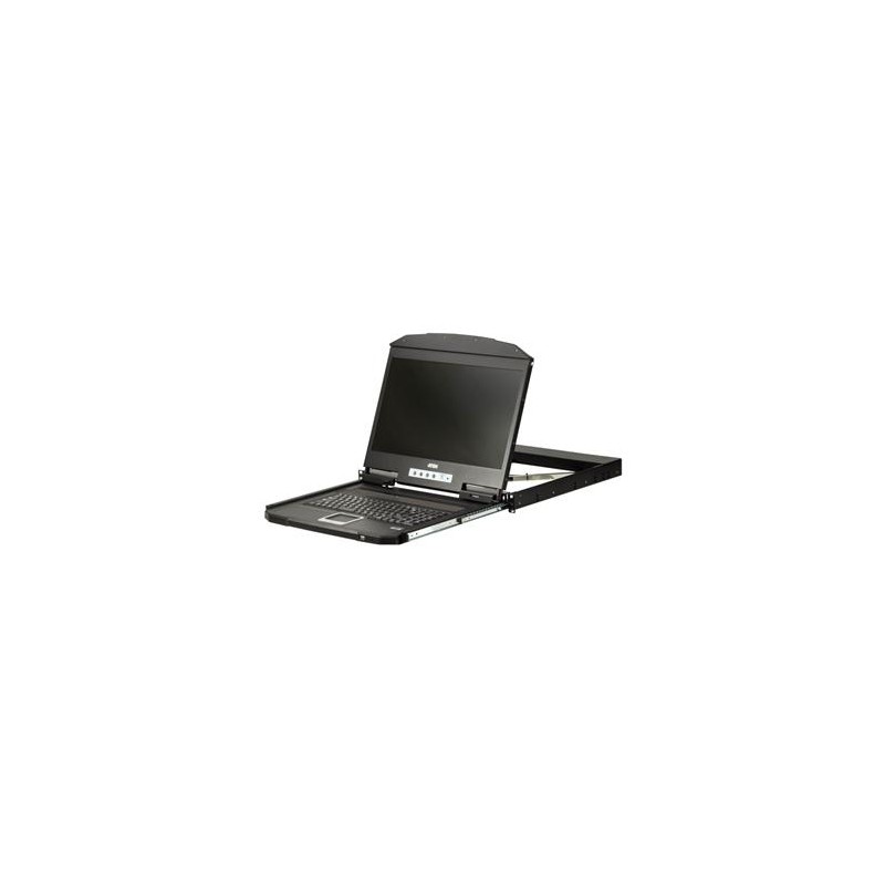 ATEN ultra short console, 18.5" LED LCD, rack 19", klávesnice, touchpad, HDMI/USB