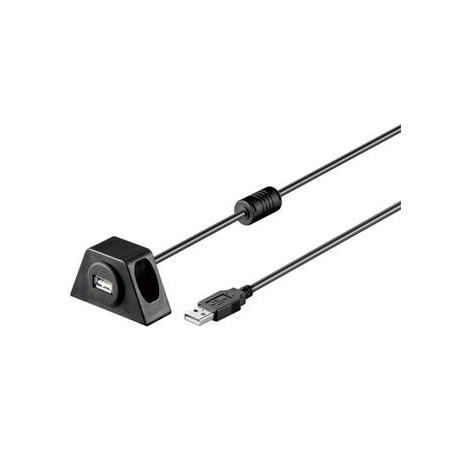 PremiumCord USB 2.0 prodlužovací kabel 1,2m MF s konektorem na přišroubování ku2dock1