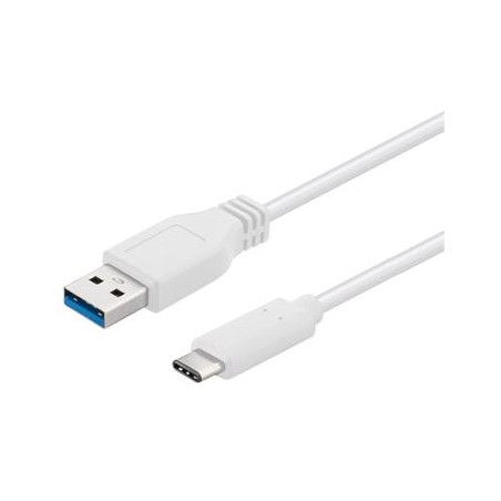 PremiumCord Kabel USB 3.2 konektor C/male - USB 3.0 A/male, bílý, 3m