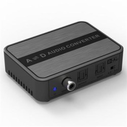 Obousměrný převodník zvuku DIGI-ANALOG a ANALOG-DIGI SPDIF Toslink CINCH stereo jack 3,5mm