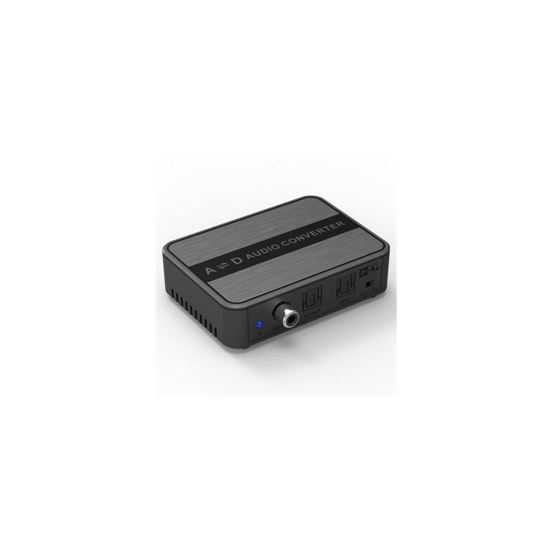 Obousměrný převodník zvuku DIGI-ANALOG a ANALOG-DIGI SPDIF Toslink CINCH stereo jack 3,5mm