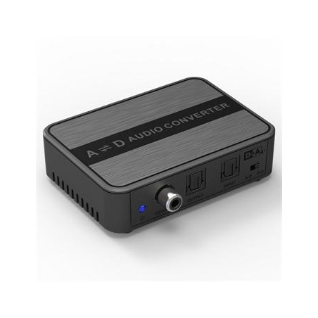Obousměrný převodník zvuku DIGI-ANALOG a ANALOG-DIGI SPDIF Toslink CINCH stereo jack 3,5mm