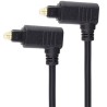 PremiumCord Kabel Toslink 90° - Toslink 90°, tloušťka kabelu:4.0mm, délka 1m