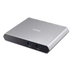 ATEN 2-Port USB-C Gen 1 Dock Switch with Power Pass-through