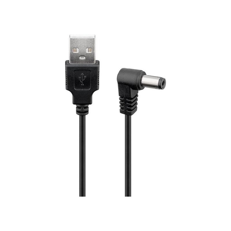 PremiumCord USB napájecí kabel s DC konektorem 5,5/2,5mm, délka: 1,5m