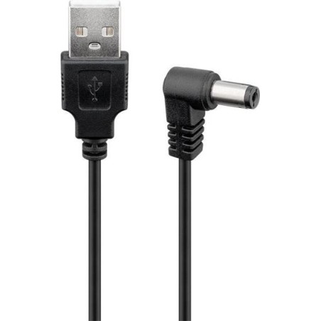 PremiumCord USB napájecí kabel s DC konektorem 5,5/2,5mm, délka: 1,5m