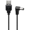 PremiumCord USB napájecí kabel s DC konektorem 5,5/2,5mm, délka: 1,5m