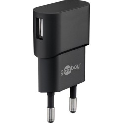 goobay Napájecí a nabíjecí adaptér 230V na USB, max.1A, černý