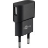goobay Napájecí a nabíjecí adaptér 230V na USB, max.1A, černý