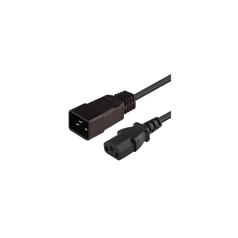 PremiumCord Kabel síťový propojovací 230V 10A 5m, konektory IEC 320 C13 - IEC 320 C20