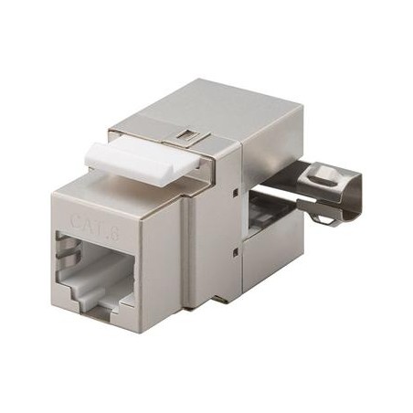 goobay Key stone jack RJ45 Cat6, stíněný,beznástrojový,vývod pod úhlem 90°