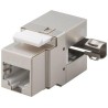 goobay Key stone jack RJ45 Cat6, stíněný,beznástrojový,vývod pod úhlem 90°
