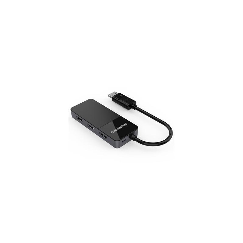 PremiumCord MST adapter DisplayPort 1.4 na 3x HDMI2.0 monitory 4K@60Hz, extended + mirror + duplicate režimy