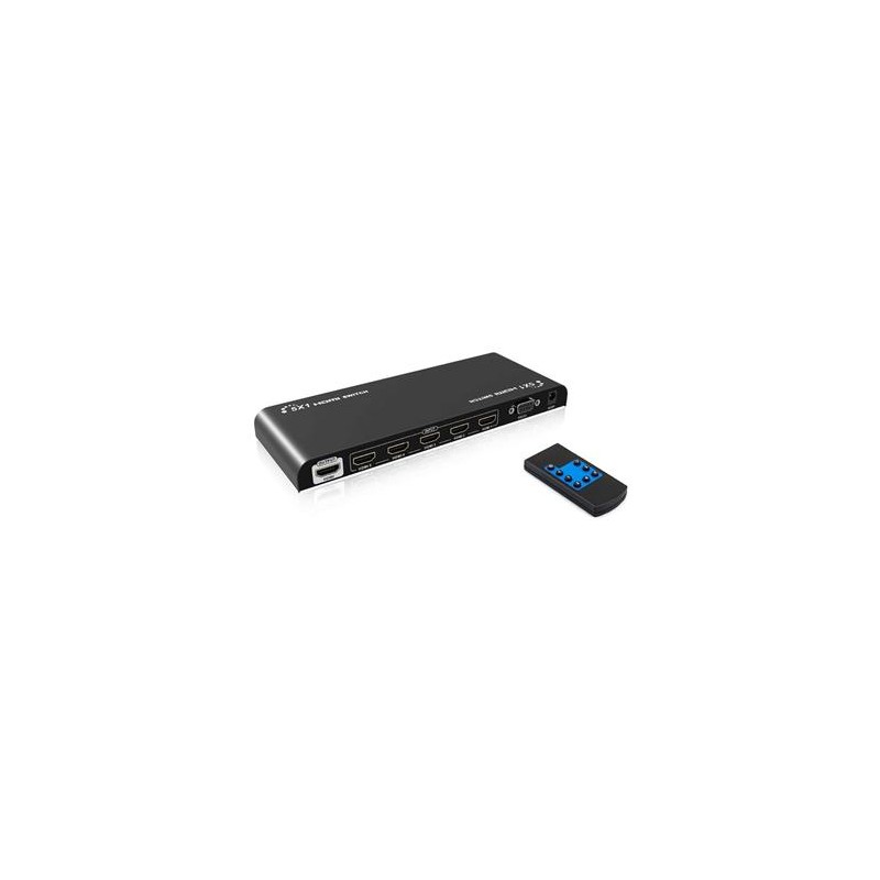 PremiumCord 4Kx2K@60Hz HDMI 2.0 switch 5:1 HDR, RS232 s dálkovým ovladačem
