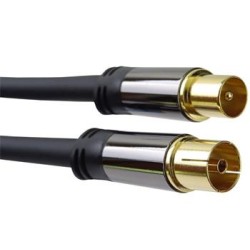 PREMIUMCORD propojovací kabel, anténní, M/F 75Ohm (135dB) 4x stíněný 1,5m
