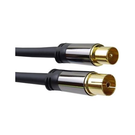 PREMIUMCORD propojovací kabel, anténní, M/F 75Ohm (135dB) 4x stíněný 1,5m