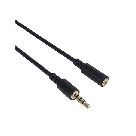 PremiumCord Kabel Jack 3.5mm 4 pinový M/F 3m