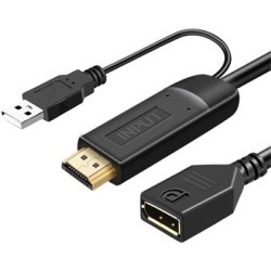 PremiumCord Adaptér HDMI 2.0 na DisplayPort 1.2 rozlišení 4K@60Hz 25cm