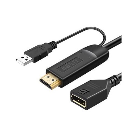 PremiumCord Adaptér HDMI 2.0 na DisplayPort 1.2 rozlišení 4K@60Hz 25cm