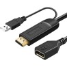 PremiumCord Adaptér HDMI 2.0 na DisplayPort 1.2 rozlišení 4K@60Hz 25cm