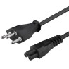 PremiumCord Kabel síťový 230V k notebooku 1.8m se zástrčkou pro Švýcarsko na C5