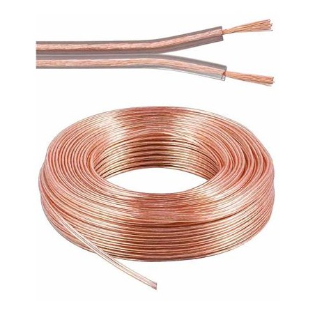 PremiumCord Kabely na propojení reprosoustav 99,9% měď 2x1,5mm2 50m