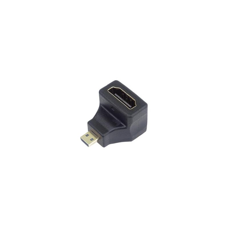 PremiumCord Adapter Micro HDMI Male na HDMI Female zahnutý do pravého úhlu 90°