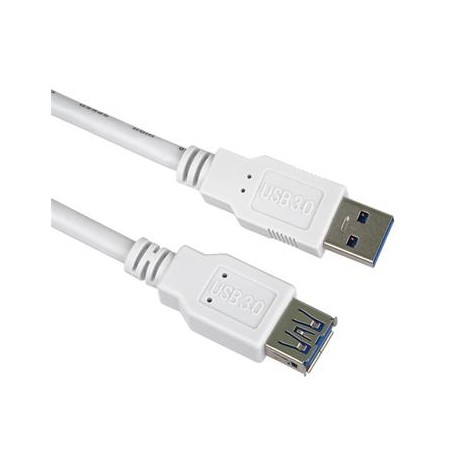 PremiumCord Prodlužovací kabel USB 3.0 Super-speed 5Gbps A-A, MF, 9pin, 1m bílá