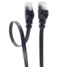 PremiumCord Plochý patch kabel UTP RJ45-RJ45 CAT6 1m černá