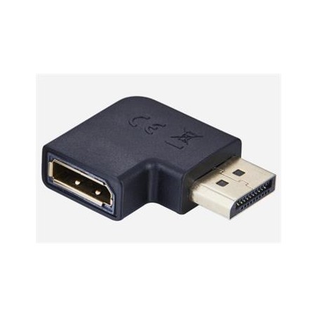 PremiumCord DisplayPort 1.2 vlevo zahnutý adapter 90°, male/female, pozlacené konektory