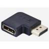 PremiumCord DisplayPort 1.2 vlevo zahnutý adapter 90°, male/female, pozlacené konektory