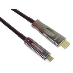 PremiumCord USB-C na HDMI optický kabel 10m rozlišení obrazu 4K*2K@60Hz Aluminium