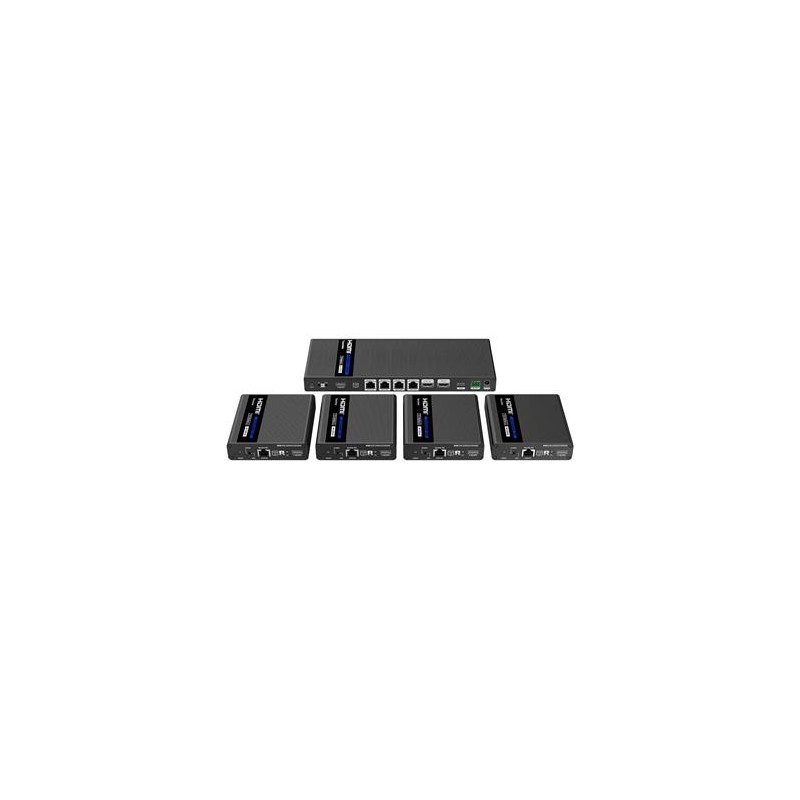 PremiumCord HDMI 1-4 splitter+extender po CAT6/6a/7, UHD 4K@60Hz až na 70m