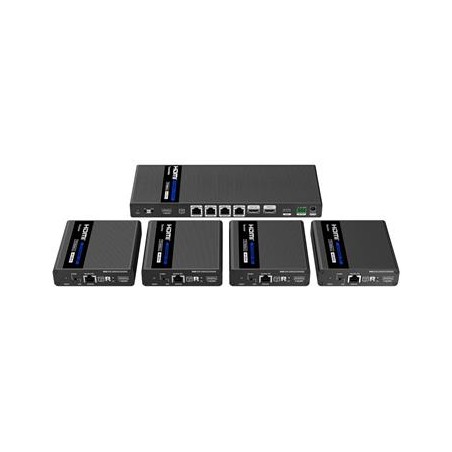 PremiumCord HDMI 1-4 splitter+extender po CAT6/6a/7, UHD 4K@60Hz až na 70m