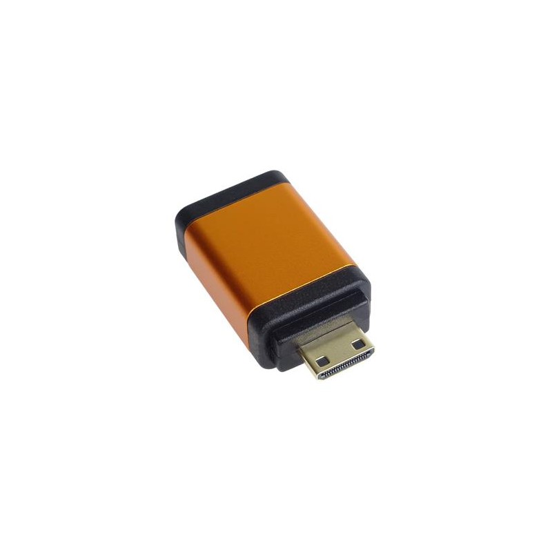 PremiumCord Adapter HDMI Typ A samice - mini HDMI Typ C samec, oranžová