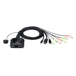 ATEN 2-port 4K USB-C/Displayport Hybrid KVMP, audio, 1.2m kabely 710469341311