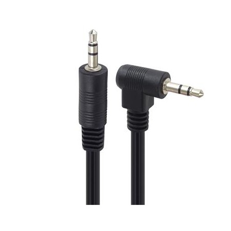 PremiumCord Kabel Jack 3.5mm - 3,5mm konektor 90° M/M 5m