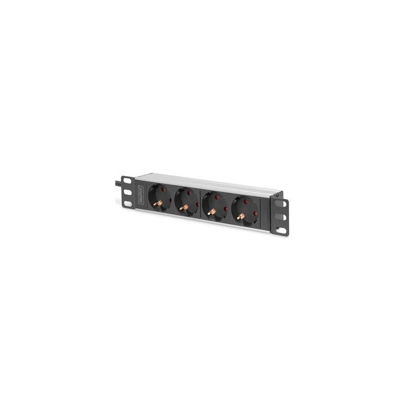 DIGITUS Panel napájecí do 10" racku, 4x250V, 1U