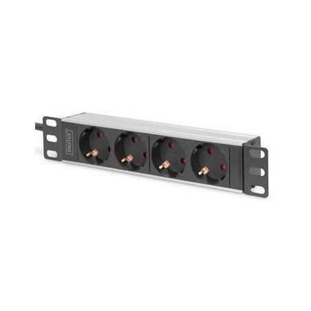DIGITUS Panel napájecí do 10" racku, 4x250V, 1U