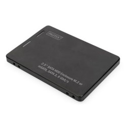DIGITUS Externí box SATA na M.2 nebo mSATA, prémiový vzhled, hliníkový plášť