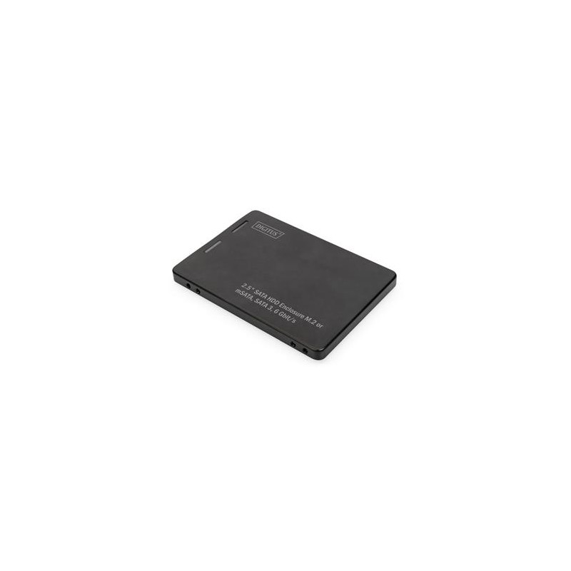 DIGITUS Externí box SATA na M.2 nebo mSATA, prémiový vzhled, hliníkový plášť