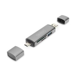 DIGITUS USB 3.0/USB-C čtečka paměťových karet SD/MicroSD OTG
