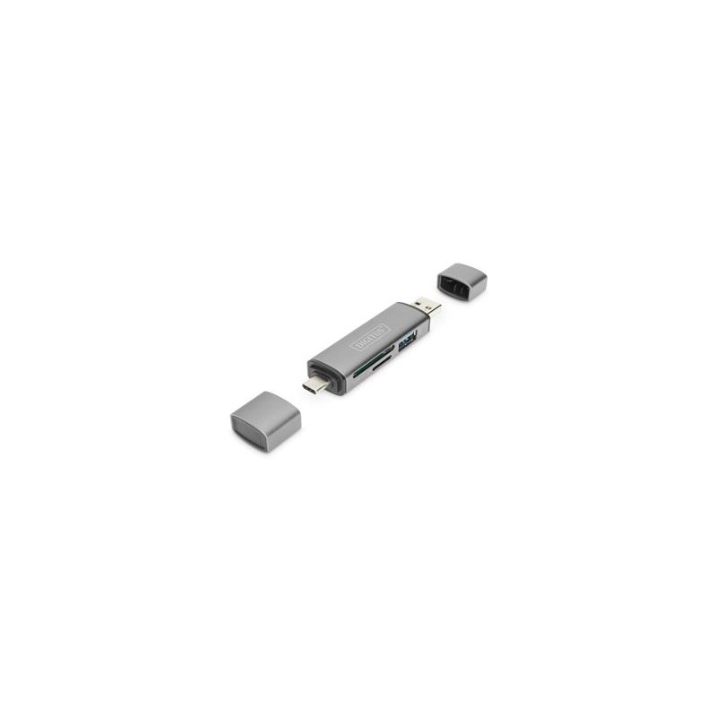 DIGITUS USB 3.0/USB-C čtečka paměťových karet SD/MicroSD OTG