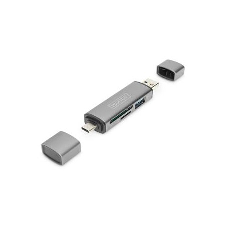 DIGITUS USB 3.0/USB-C čtečka paměťových karet SD/MicroSD OTG