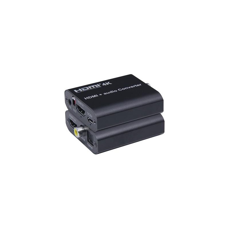 PremiumCord HDMI 4K Audio extractor s oddělením audia na stereo jack, SPDIF Toslink, RCA