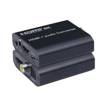 PremiumCord HDMI 4K Audio extractor s oddělením audia na stereo jack, SPDIF Toslink, RCA