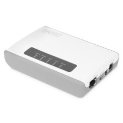 DIGITUS 2-Port USB 2.0 bezdrátový multifunkční server, 300Mbps