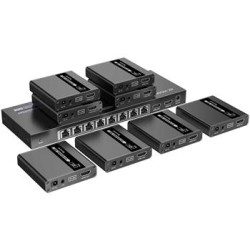 PremiumCord HDMI 1-8 splitter+extender po CAT6/6a/7, UHD 4K@30Hz až na 70m
